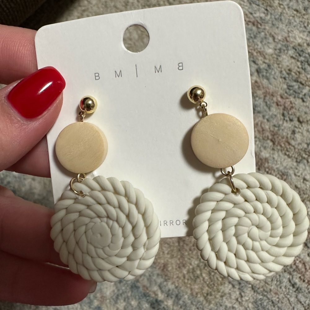 Woven drop earrings